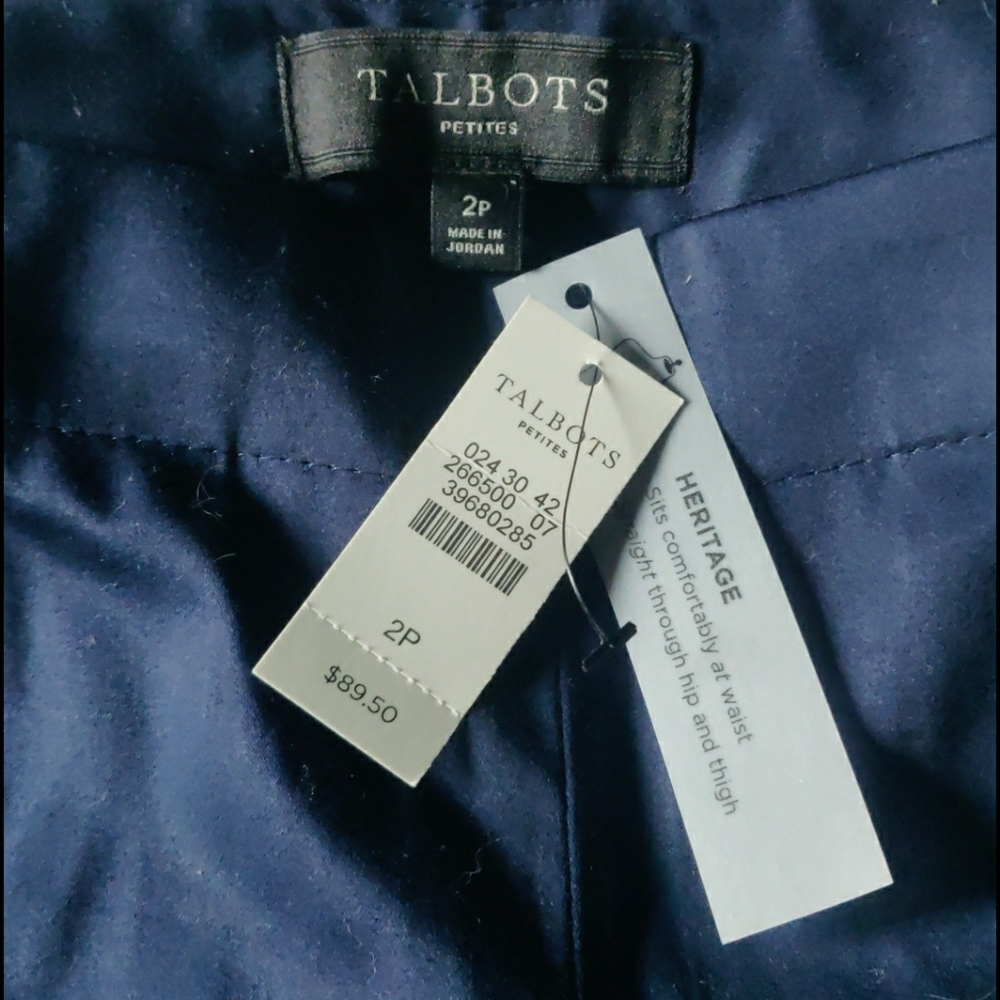 Talbot's size 2P pant NWT